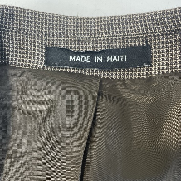 Kenneth Cole New York Blazer 44S Wool Micro Check Gray/Brown Sport Coat Jacket - Picture 6 of 10